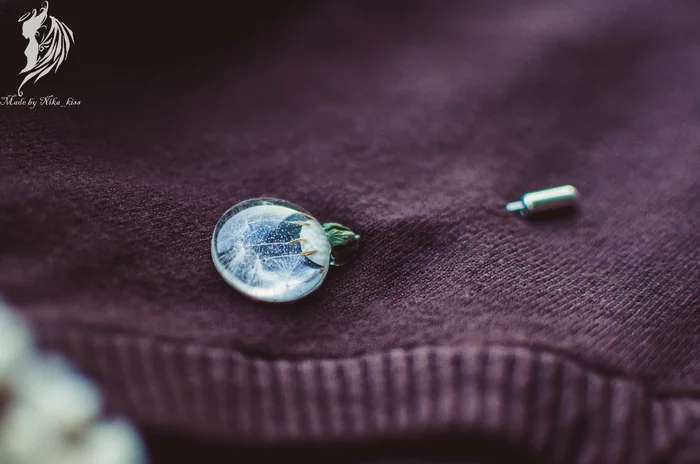 Dandelion needle brooch - My, Handmade, Epoxy resin, Polymer clay, Dandelion, Brooch, Longpost, Nika_kiss, Needlework without process