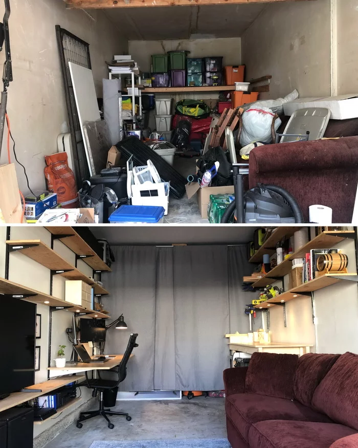 Dude converted garage into home office - Garage, Rework, Conversion, Workplace, Office, From the network