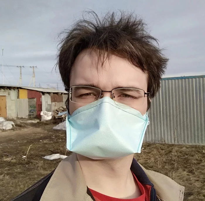 Another homemade mask (4 welds in total) - My, Mask, Respirator, PPE, Coronavirus, With your own hands, Needlework with process, Medical masks, Longpost, Means of protection