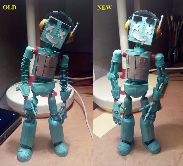 Paper robot NOISYBOY - UPGRADED - My, Papercraft, Paper, Handmade, Interesting, With your own hands, Robot, Paper products, Longpost