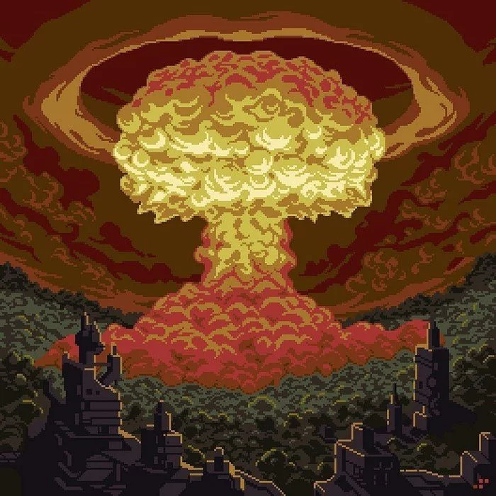 Apocalypse - Pixel Art, Pixel, Nuclear explosion