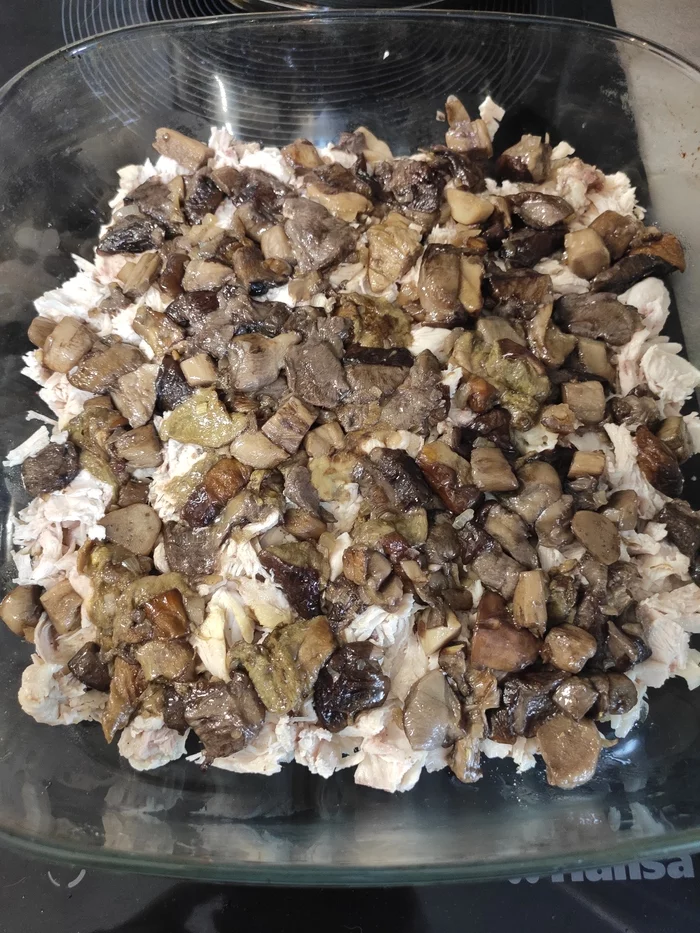 Chicken under a fur coat - My, Food, Hen, Friday tag is mine, Feast, Longpost