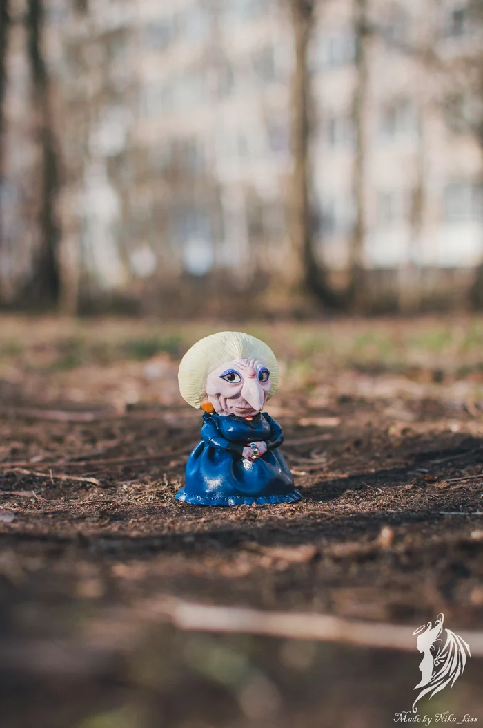 Yubaba-Zeniba figurine made of polymer clay - My, Handmade, Polymer clay, Spirited Away, Hayao Miyazaki, Yubaba, Zeniba, Needlework without process, Longpost