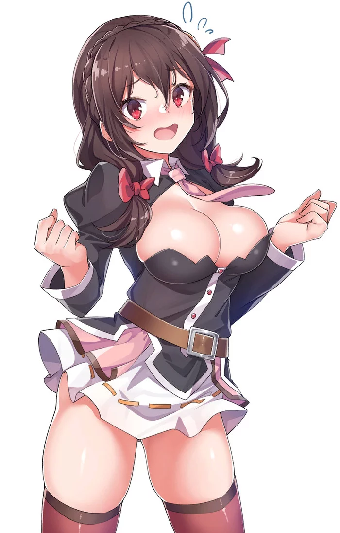 Thicc Yunyun - Konosuba, Anime art, Yunyun, Anime, Breast