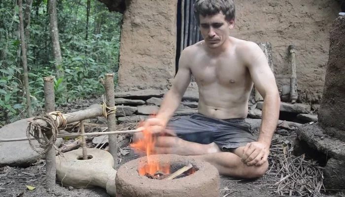 Russians remaining abroad - My, Primitive Technology, Humor, Survival, Russians, Jungle, Relaxation