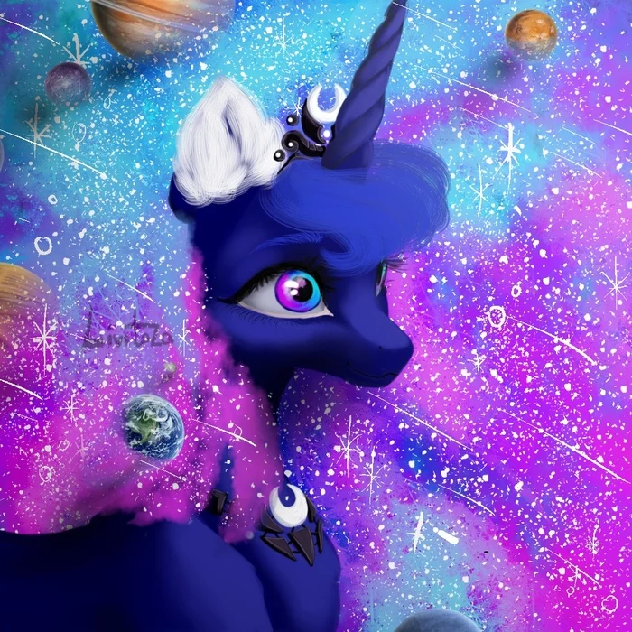 Planets - My, My little pony, Princess luna, Livitoza