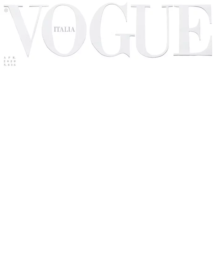 Vogue Italia April 2020 cover - Vogue, Italy, Cover, Magazine