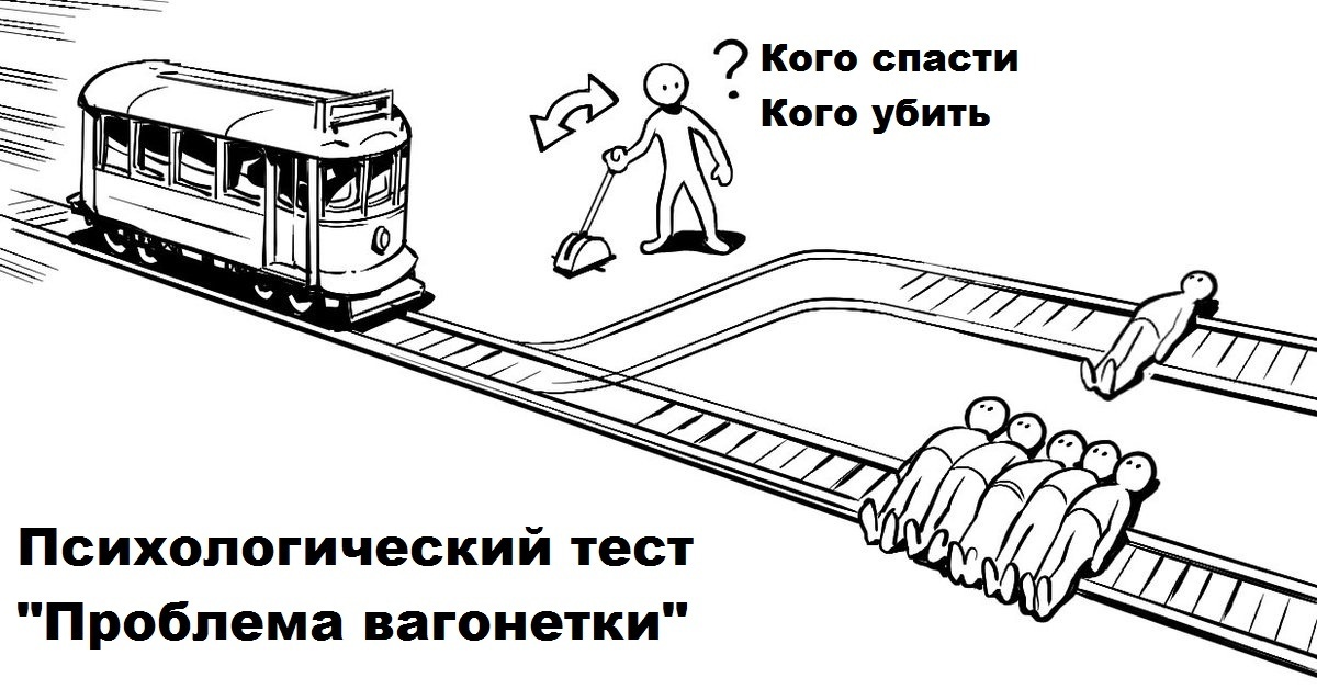 Путем 1 2 3 4. Задача с вагонеткой и людьми на рельсах. Моральная дилемма вагонетки. Философская дилемма вагонетки. Дилемма трамвая.