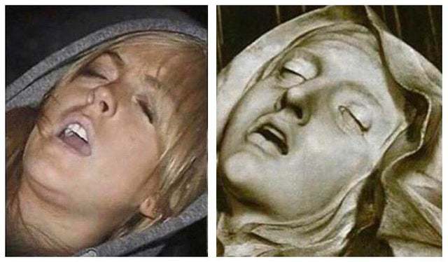 Lindsay Lohan was Gian Lorenzo Bernini's model for his sculpture The Ecstasy of Saint Teresa (1647 - 1652) - Lindsey Lohan, Sculpture, model