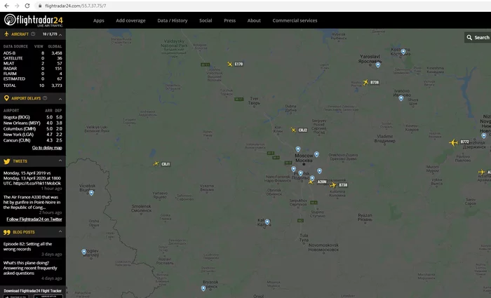 Тишина в небе - Моё, Москва, Аэропорт, Коронавирус, Изоляция, Карантин, Flightradar24