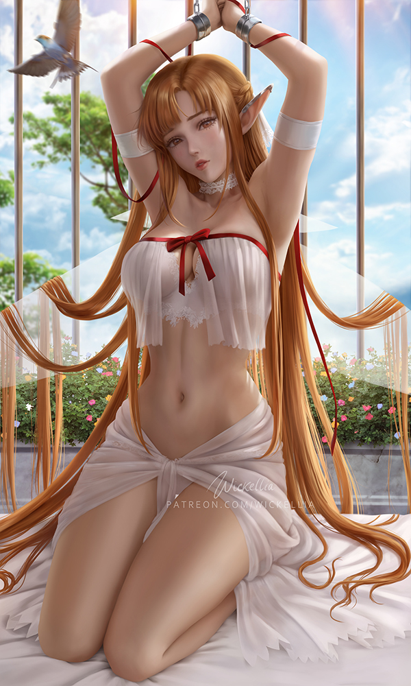 Asuna - NSFW, Hand-drawn erotica, Erotic, Art, Wickellia, Sword Art Online, Yuuki asuna