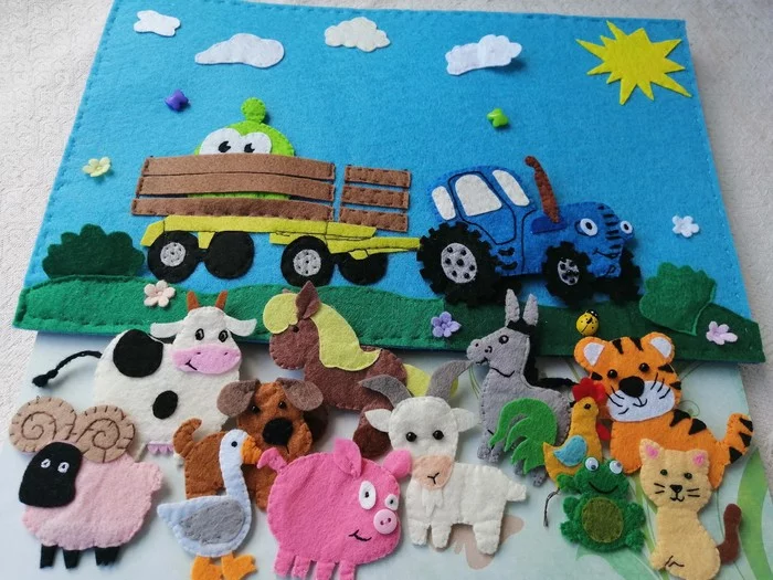 Children's solidarity - My, Children, Star, Developing, Felt, Blue Tractor, Longpost