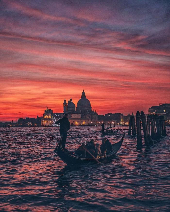 Sunset in Venice - Venice, Italy, beauty, The photo, Sunset, Romance