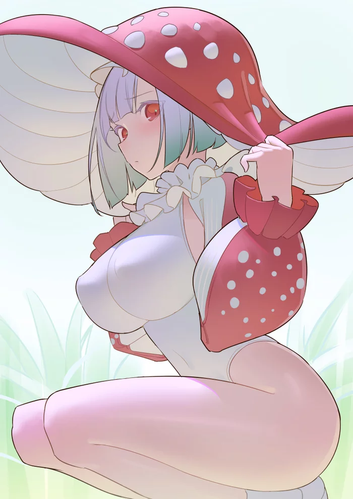 mushroom magic - NSFW, Art, Girls, Erotic, Monster girl, Fly agaric, Tim lochner, Longpost, Anime, Anime art