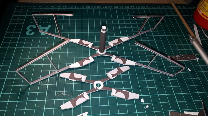 Звёздный истребитель T-65 «X-wing» - Моё, Papercraft, Да пребудет с тобой сила, Star Wars, Времяпрепровождение, R2-D2, Космос, Длиннопост