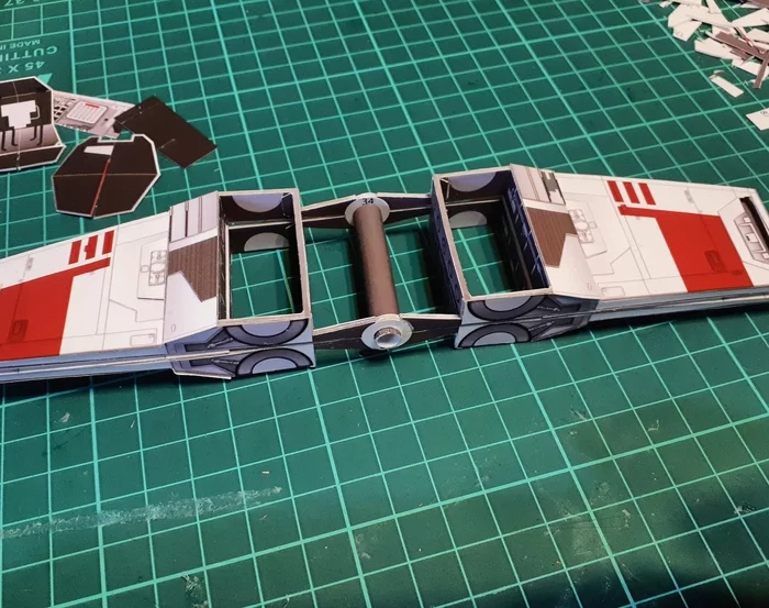Звёздный истребитель T-65 «X-wing» - Моё, Papercraft, Да пребудет с тобой сила, Star Wars, Времяпрепровождение, R2-D2, Космос, Длиннопост