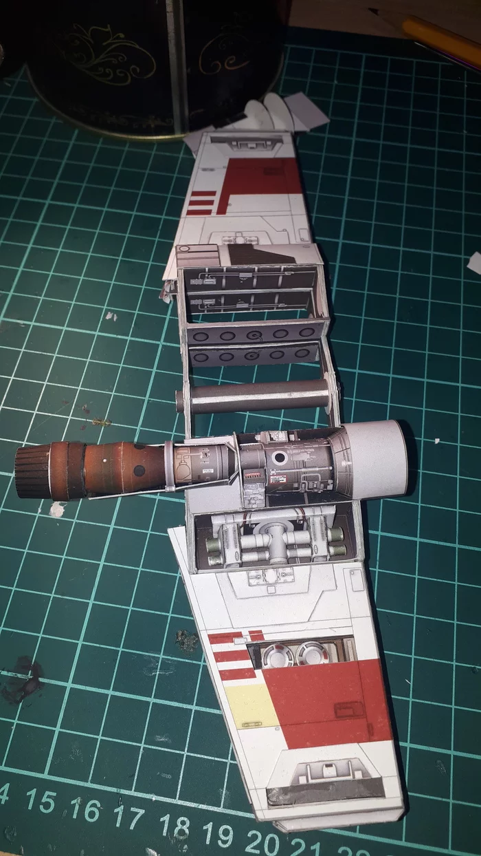 Звёздный истребитель T-65 «X-wing» - Моё, Papercraft, Да пребудет с тобой сила, Star Wars, Времяпрепровождение, R2-D2, Космос, Длиннопост