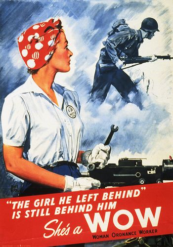 Strong rear - Poster, Women's work, Rear, The Second World War, Longpost