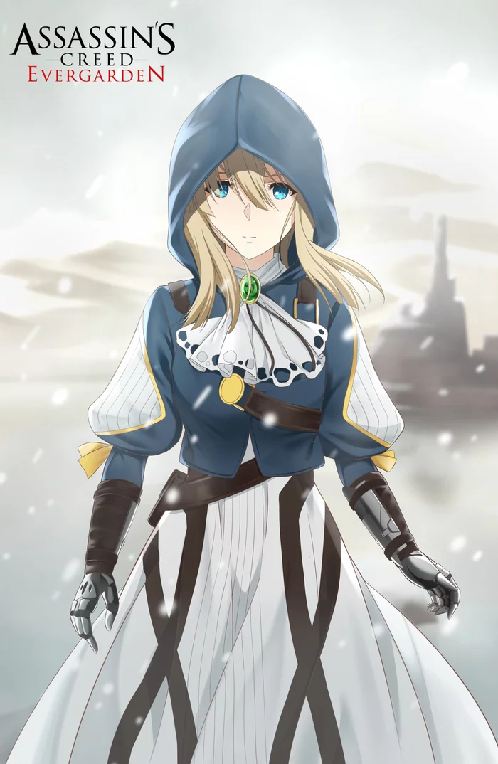 Violet - Anime, Anime art, Violet Evergarden, Assassins creed, Crossover