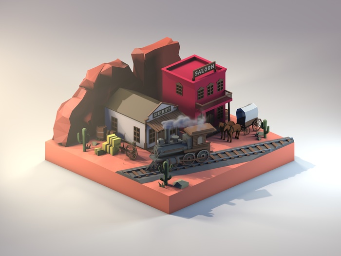   Low poly, , 3D, ,  ,  