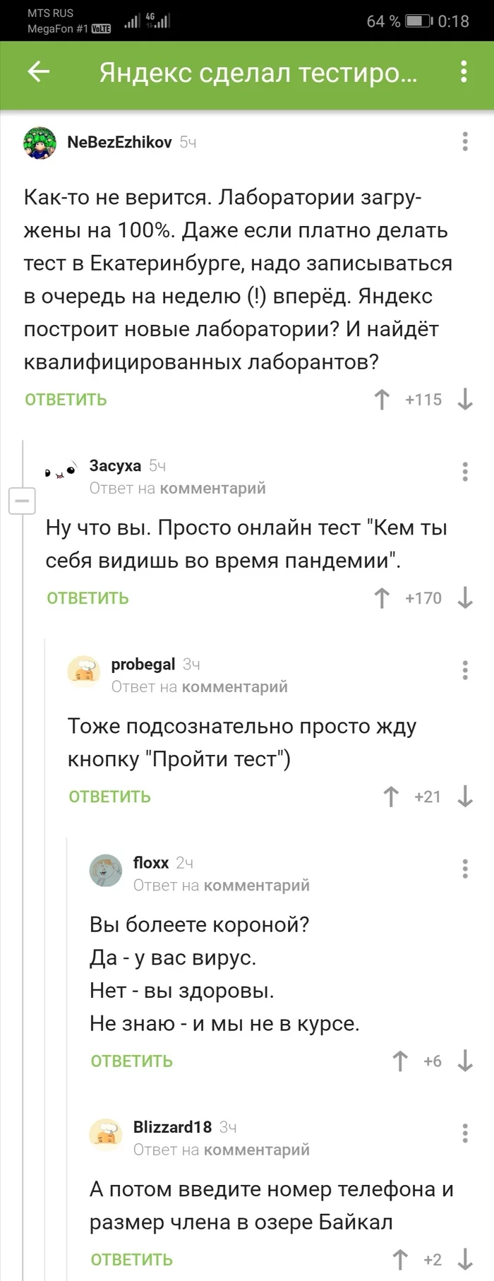 Кто ты во время пандемии? - Комментарии на Пикабу, Коронавирус, Пандемия, Яндекс, Юмор, Длиннопост