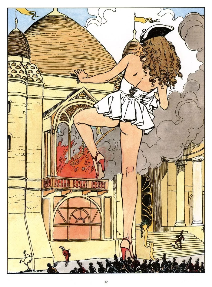 Гулливериана (часть 2) - NSFW, Арт, Эротика, Рисованная эротика, Комиксы, Длиннопост, Гулливер, Milo Manara, 18+