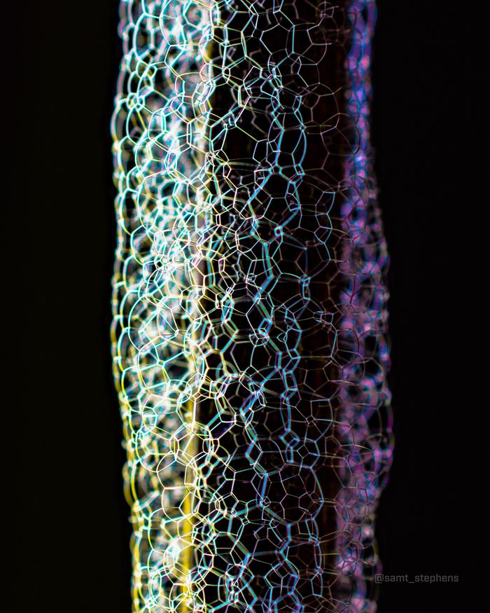 Макросъемка мыльной пены