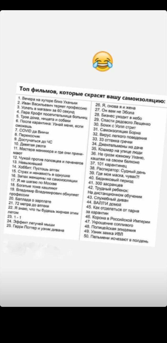 @Самоизоляция @Досуг - Досуг, Самоизоляция, Фильмы