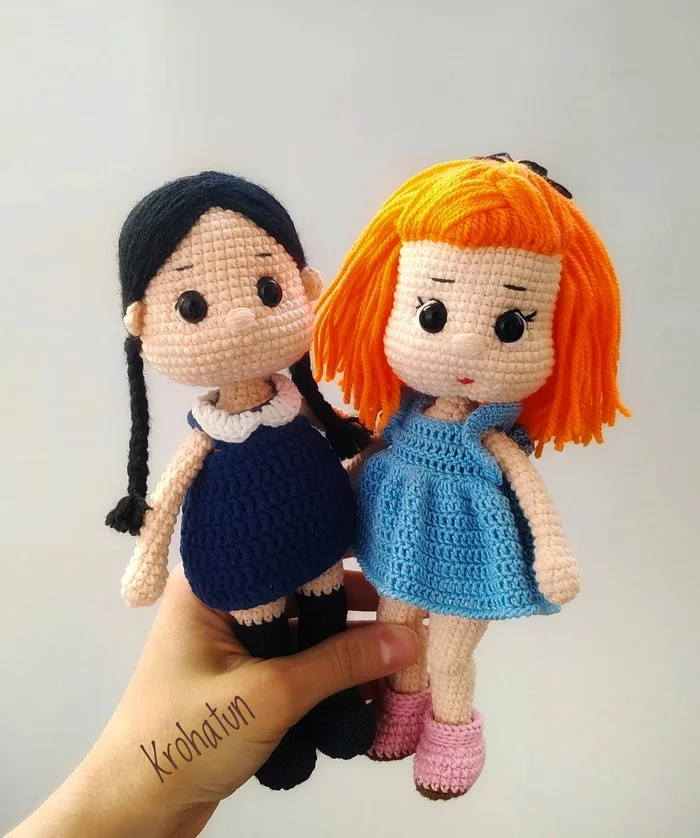 Knitted dolls - My, Amigurumi, Krohatun, Knitted toys, Author's toy, Longpost, Needlework without process