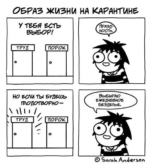 In quarantine - Daub time, Sarah Andersen, Comics, Quarantine, Facetime, Brain, Choice, Longpost