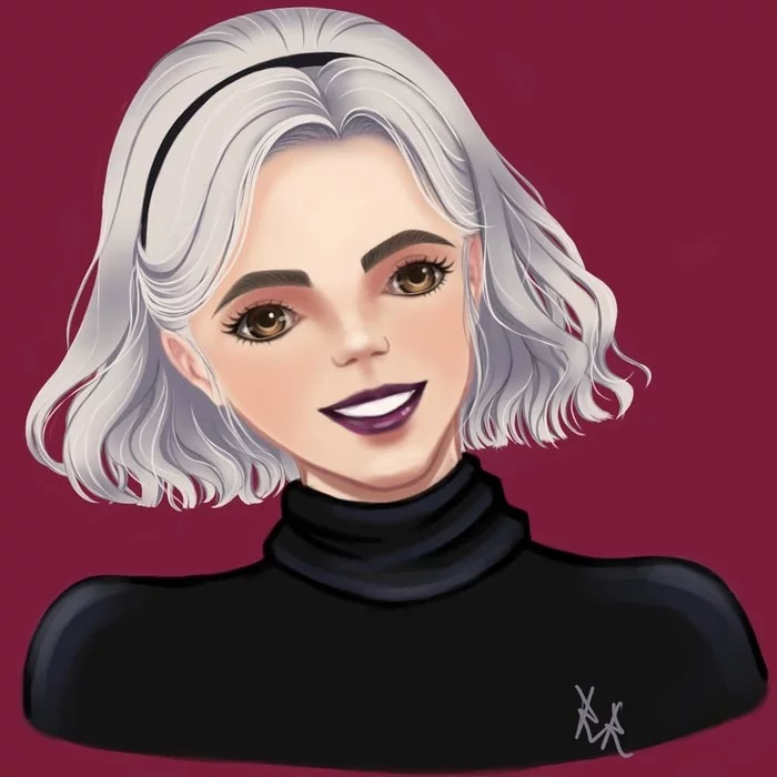 Drawing of a happy Sabrina - My, Drawing, Digital, Photoshop, Sabrina the Little Witch, Art, Sixfanarts