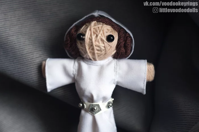 Friday is mine. - My, Needlework without process, Needlework, Star Wars, Princess Leia, Doll, Keychain, With your own hands, Longpost