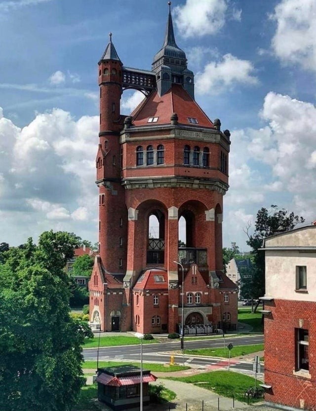 Polish water tower - Tower, beauty, Poland, The photo, Interesting, Reddit, Wroclaw