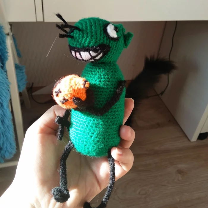 Knitted eternally drunk half-liter mouse - My, Half-liter mouse, Crochet, Needlework without process, Amigurumi