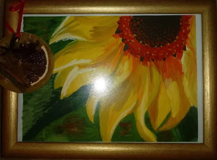 Self-isolation and relationships - My, Hobby, Drawing, Sunflower, Painting, Self-isolation