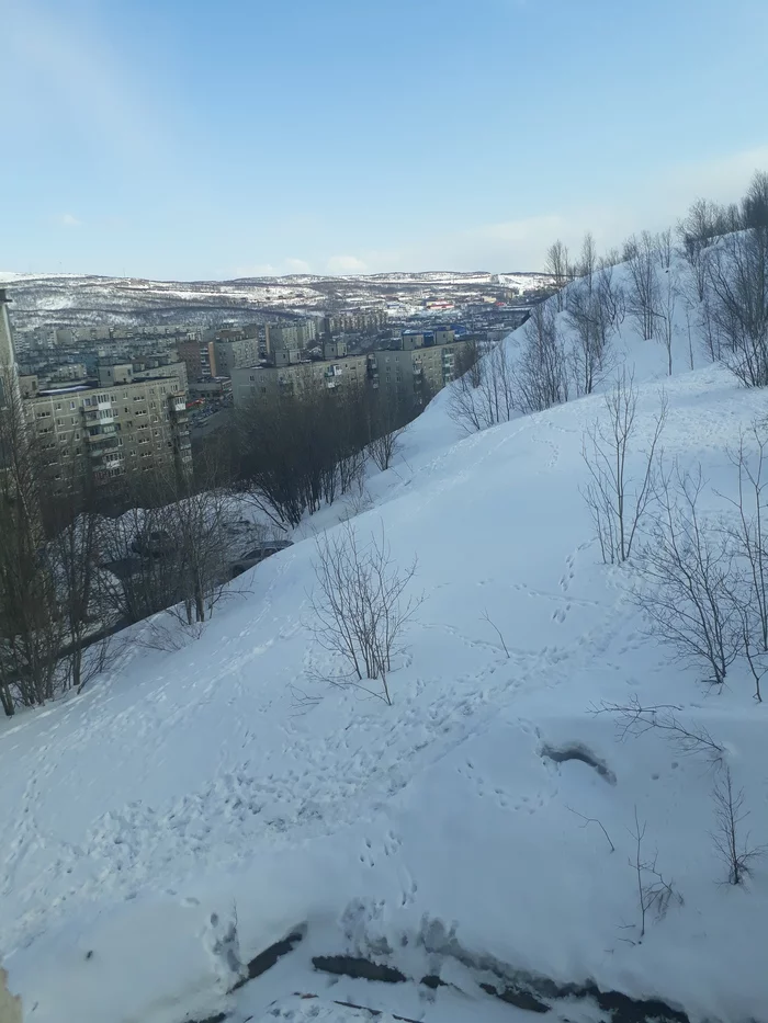 Murmansk - My, Murmansk, Spring, Snow, Street photography