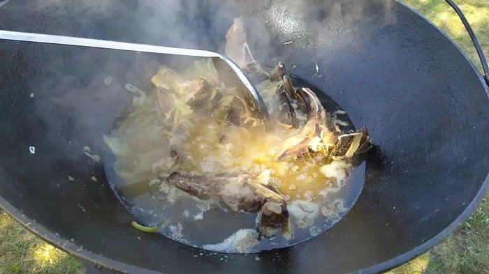 A few photos from yesterday's outing - My, Food, Kazan, Pilaf, Longpost