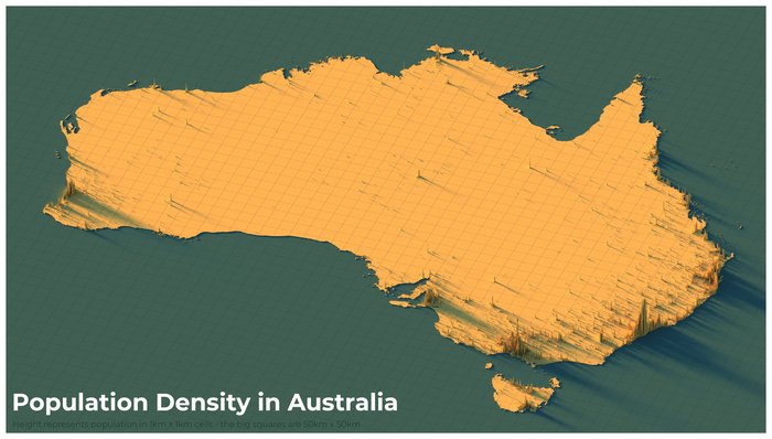 Australia population density map - Cards, Population density, Australia, Infographics