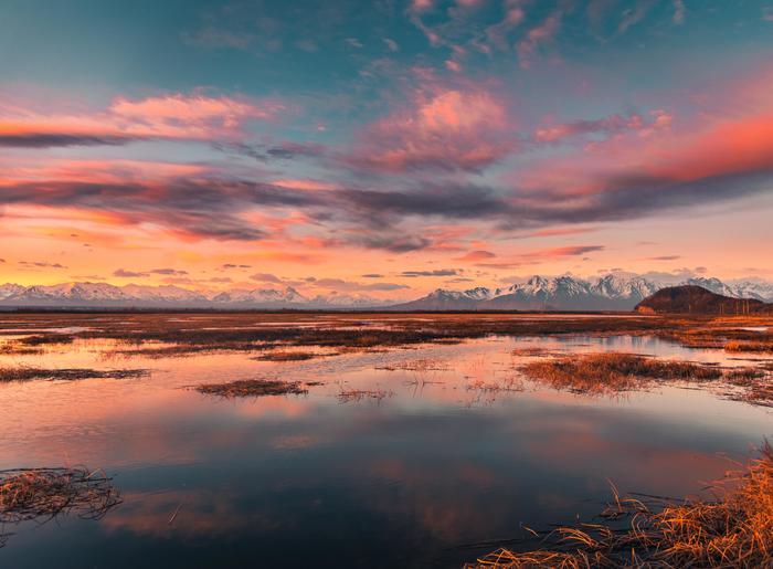 Spring dawn in Alaska - The photo, dawn, Alaska, Spring