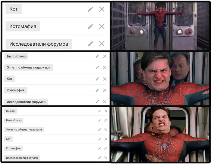 Ignore-man, Ignore-man, ignores all that can - My, Spiderman, Tobey Maguire, Frame, Humor, Ignore-List, Tags