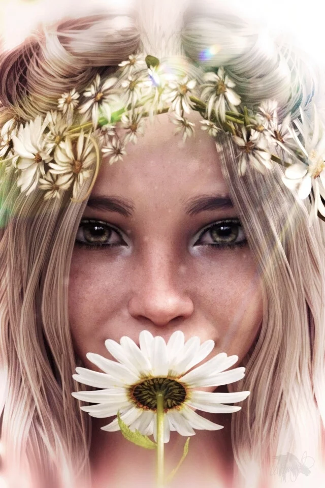 Daisy Chain - Art, Render, Daisy, Girls