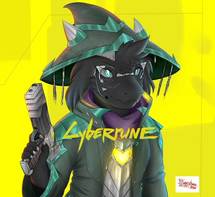 Cyberrune 2077 - Deltarune, Ralsei, Cyberpunk 2077, Crossover, Games, Art