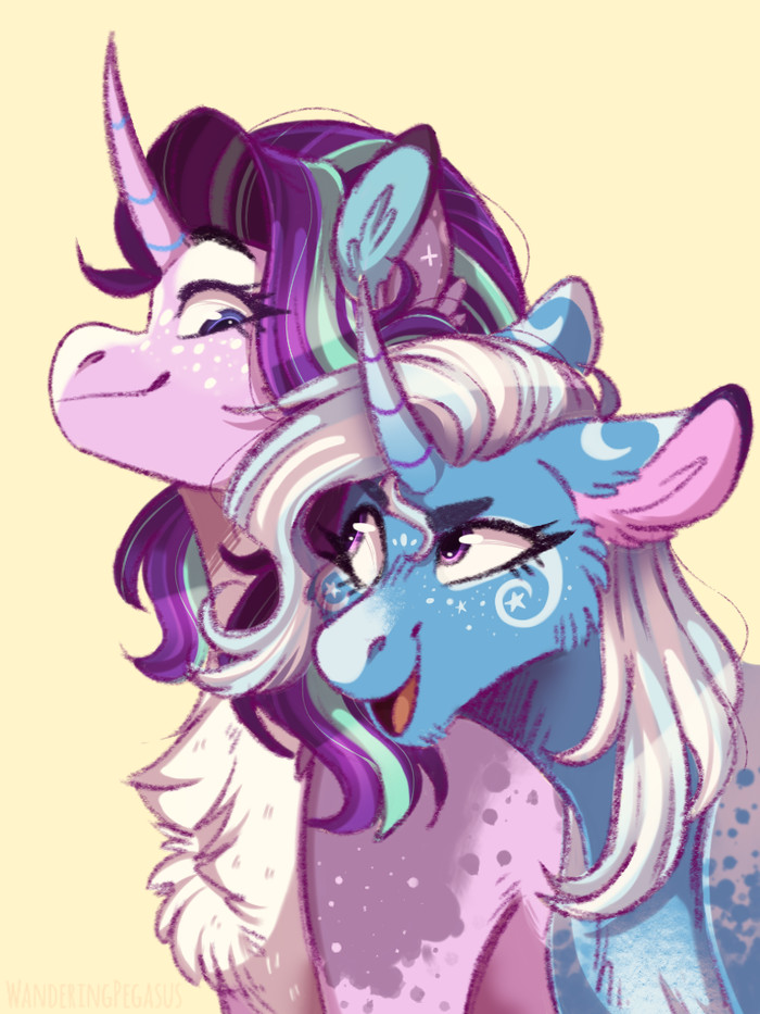  My Little Pony, Ponyart, Trixie, Starlight Glimmer, Wanderingpegasus