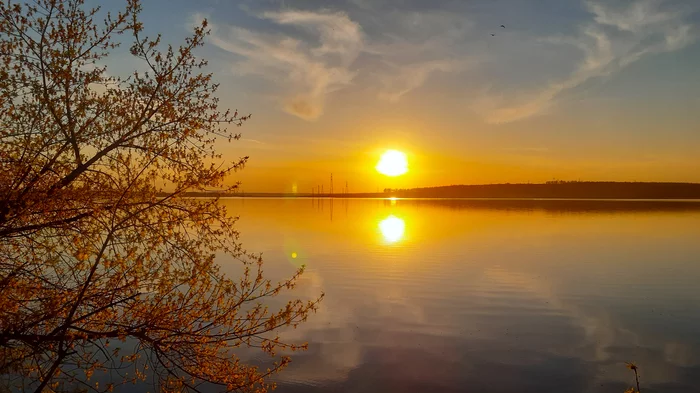 Закат - Моё, Закат, Мобильная фотография, Природа, Берег, Вода