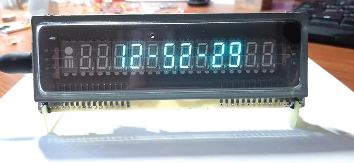 Clock on VLI and ESP8266 - My, Clock, Esp8266, Vacuum indicator