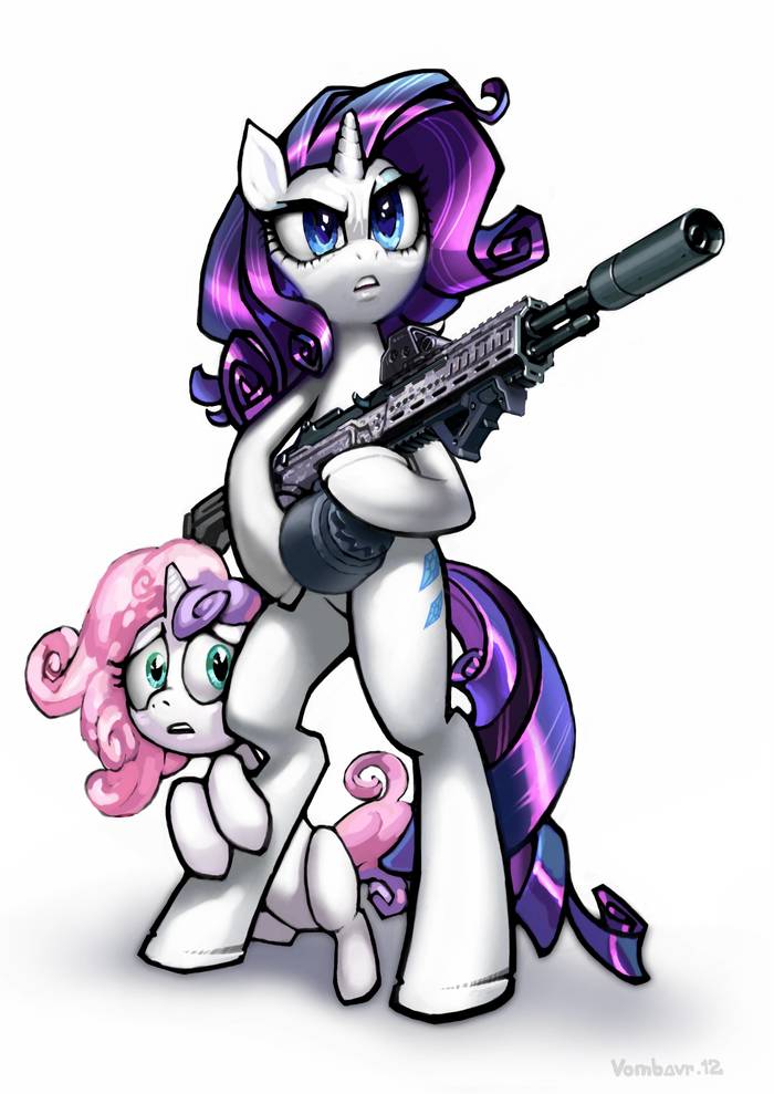 Last stand My Little Pony, Rarity, Sweetie Belle, Vombavr