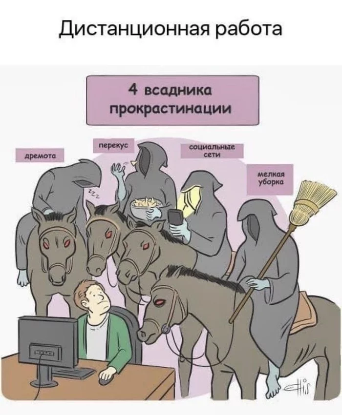 And they carry me away into the burning distance of deadlines - In contact with, Distance learning, Remote work, Laziness, Procrastination