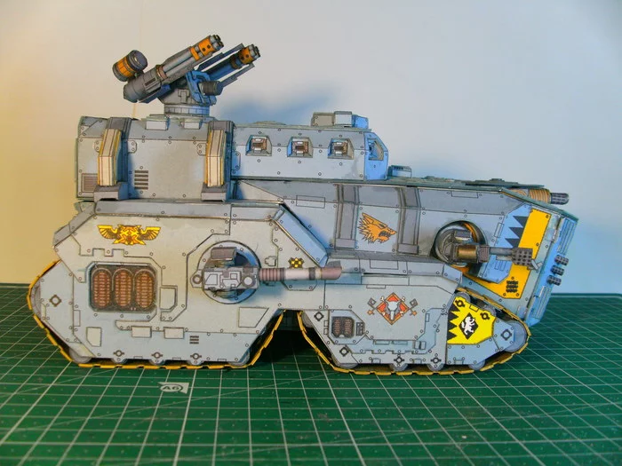 Paper Mastodon Heavy Assault Transport (test build) - My, Warhammer 40k, Warhammer 30k, Papercraft, Paper modeling, Space wolves, Tanks, Adeptus Astartes, Space Marine, Longpost