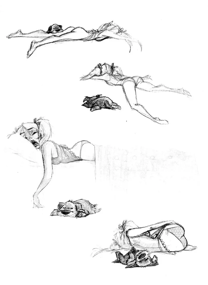 Для тех кто любит рисовать или только учится (Dean Yeagle) - NSFW, Dean Yeagle, Эротика, Комиксы, Арт, Девушки, Длиннопост, Рисунок карандашом, Mandy, 18+