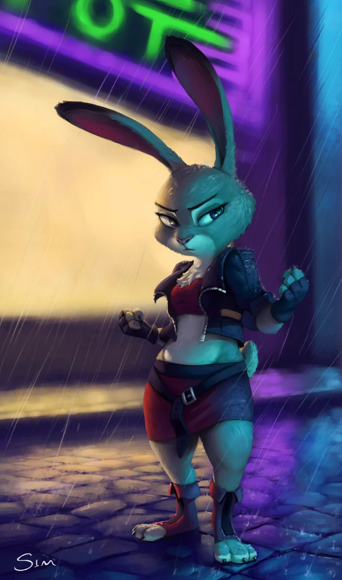 Streets of Fluff - Judy Hopps, Streets of Rage, Кроссовер, S1m, Арт, Зверополис